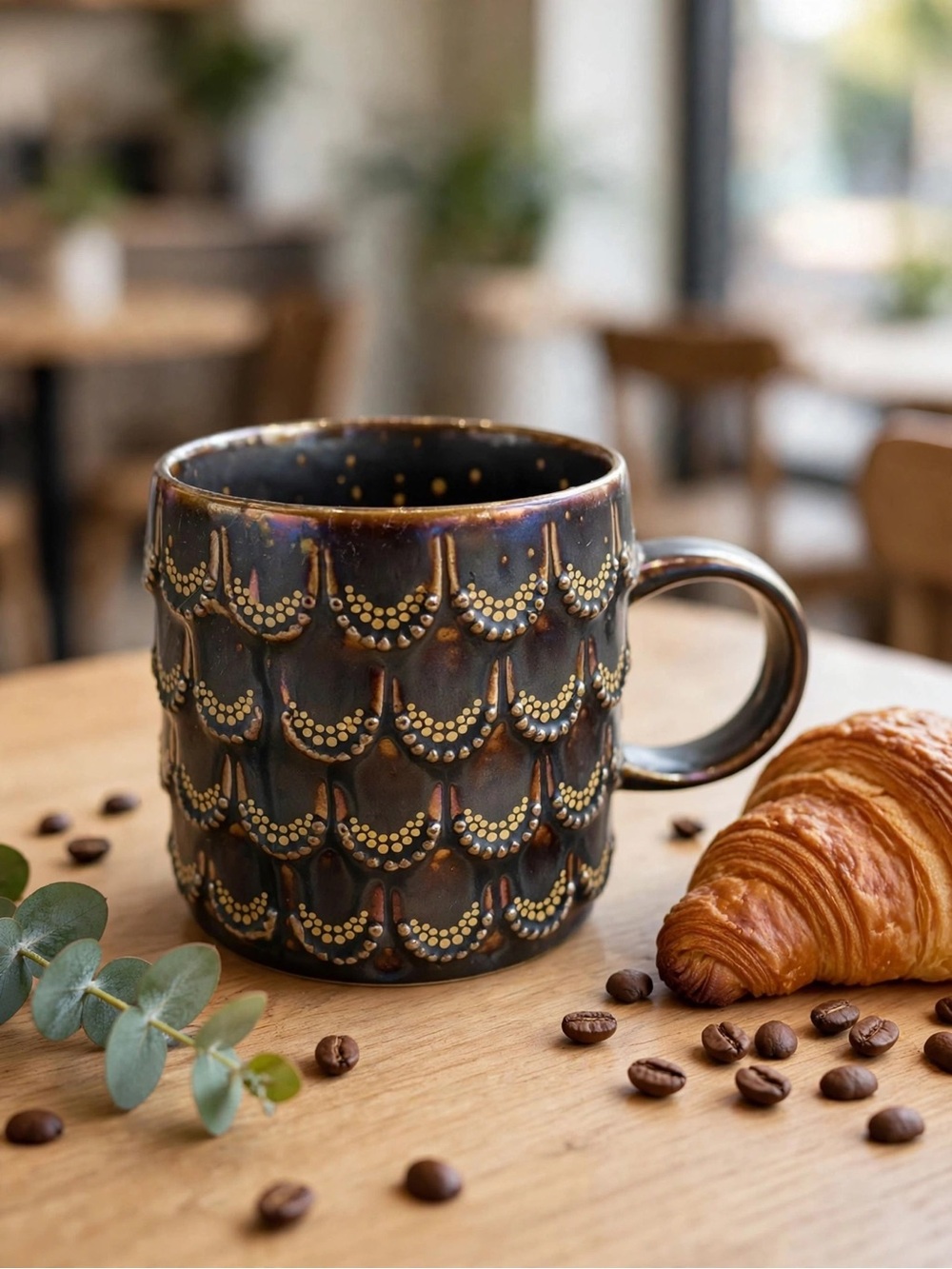 Starbucks Black/Gold Mermaid Scale Mug